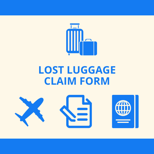 LOST LUGGAGE CLAIM FORM → FORMULARIO DE RECLAMO DE EQUIPAJE PERDIDO